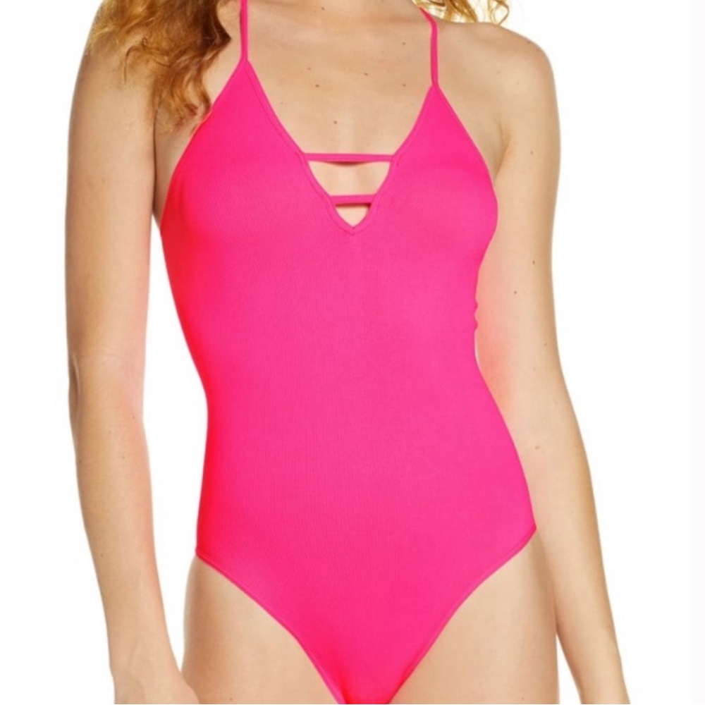 FP Movement Dance All Day HOT Pink Bodysuit